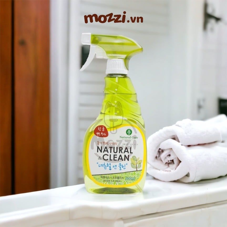 Xịt khử mùi Natural & Clean diệt khuẩn khu vực Natural Core cho chó mèo