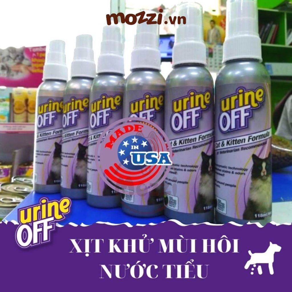 Urine Off Xịt khử mùi và khử ố nước tiểu chó mèo