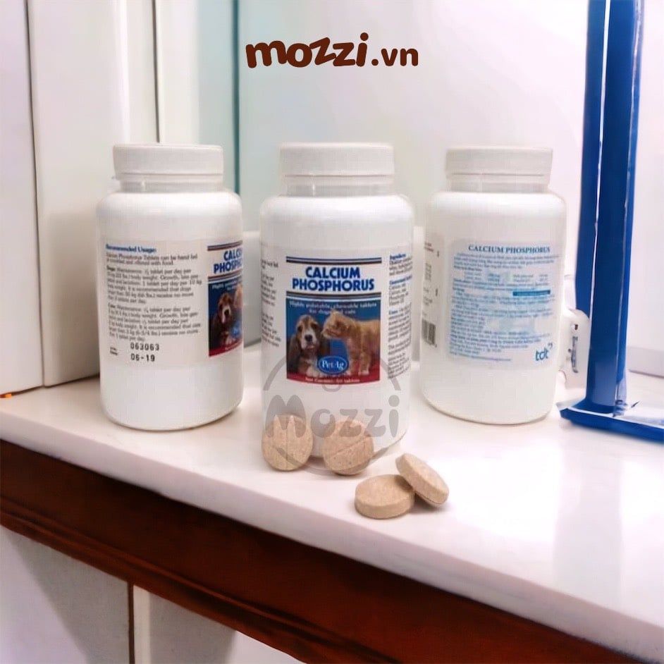 Viên bổ sung canxi Calcium Phosphorus PetAg cho chó mèo