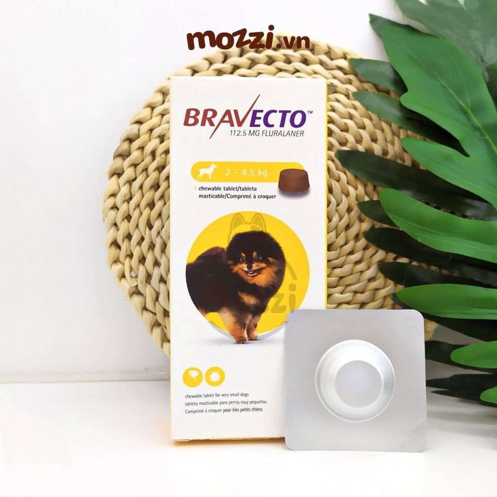 Viên nhai ve rận bọ chét và viêm da Bravecto cho chó mèo