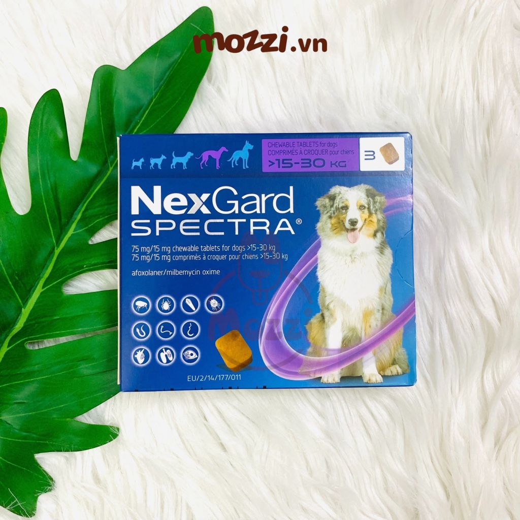 Viên nhai tẩy giun trị ve bọ chét Nexgard Spectra cho chó