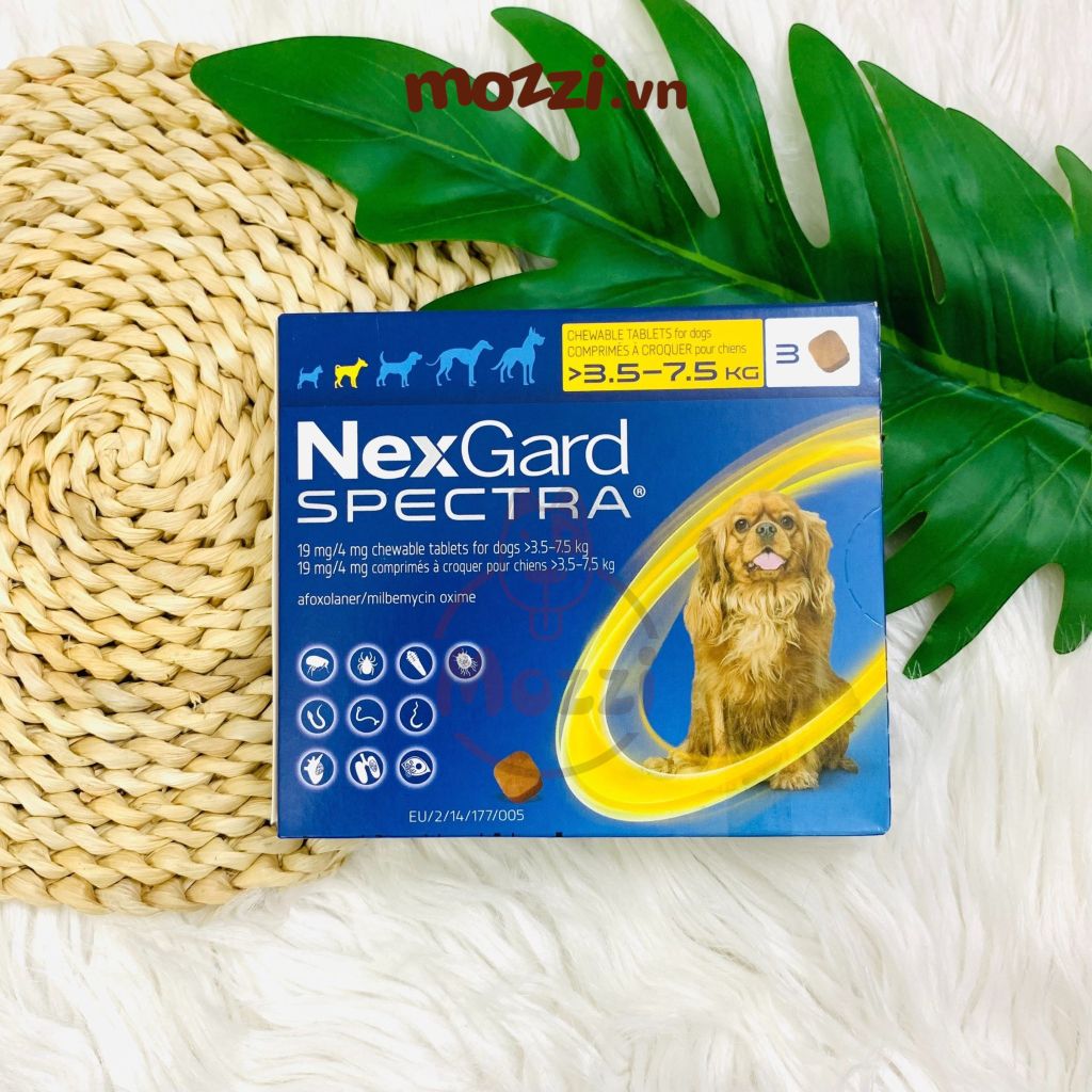 Viên nhai tẩy giun trị ve bọ chét Nexgard Spectra cho chó