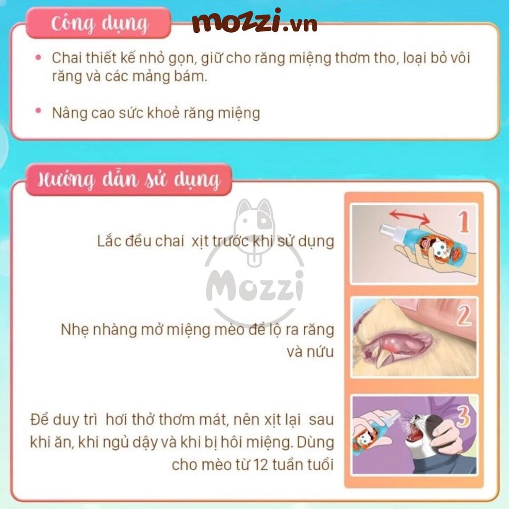 Xịt vệ sinh răng miệng Lee&Webster Chai 130ml cho mèo