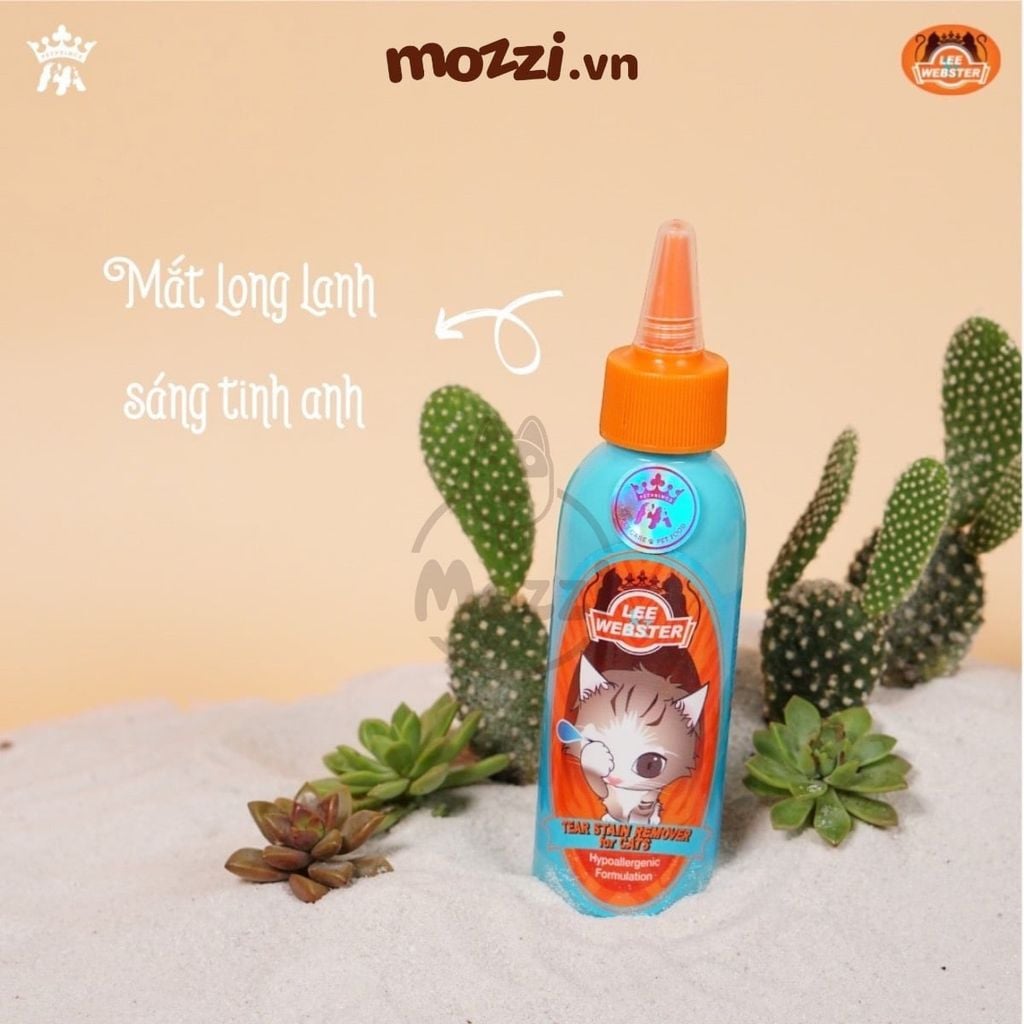 Dung dịch vệ sinh mắt Lee&Webster Chai 130ml cho mèo