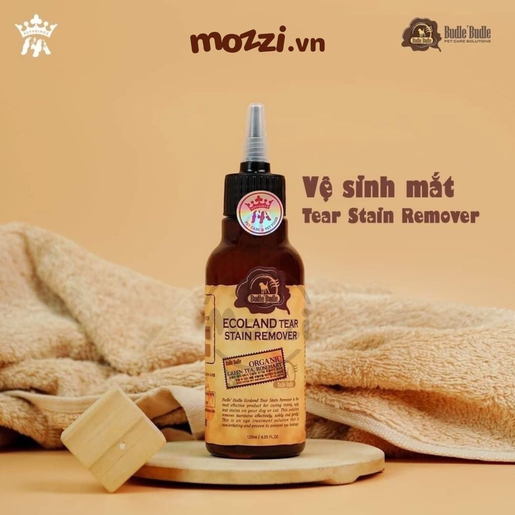 Dung dịch vệ sinh lau mắt Budle'Budle Chai 120ml cho chó