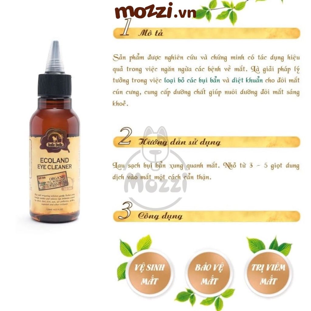 Dung dịch nhỏ mắt Budle'Budle Chai 120ml cho chó