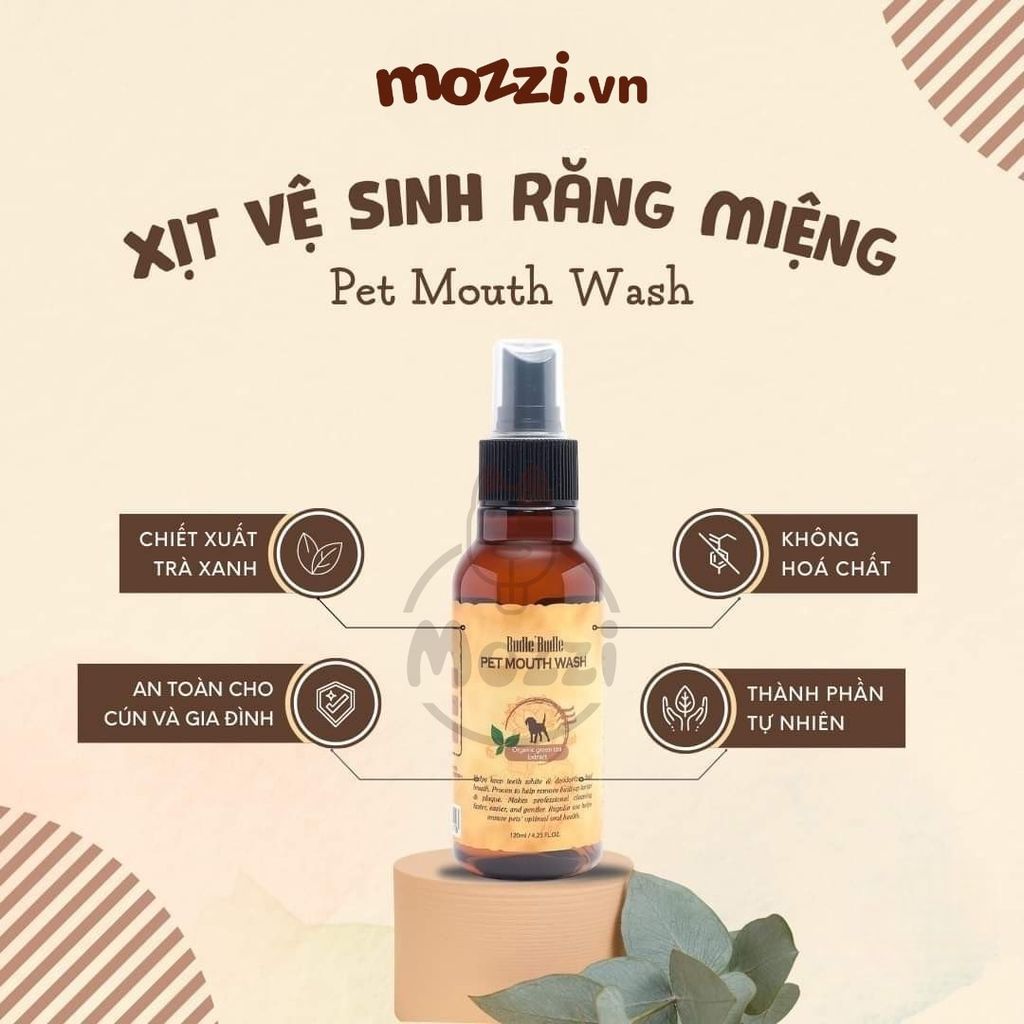Xịt vệ sinh răng miệng Budle'Budle Chai 120ml cho chó