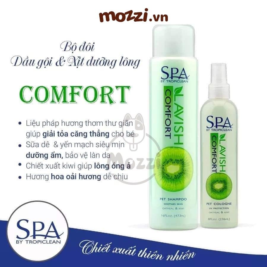 Sữa tắm SPA Tropiclean hương tươi mát cho chó mèo Chai 473ml