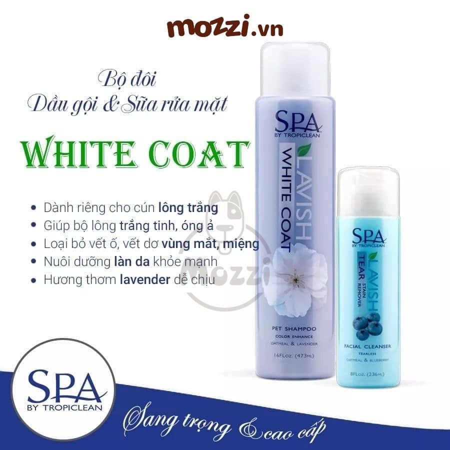 Sữa tắm SPA Tropiclean hương tươi mát cho chó mèo Chai 473ml