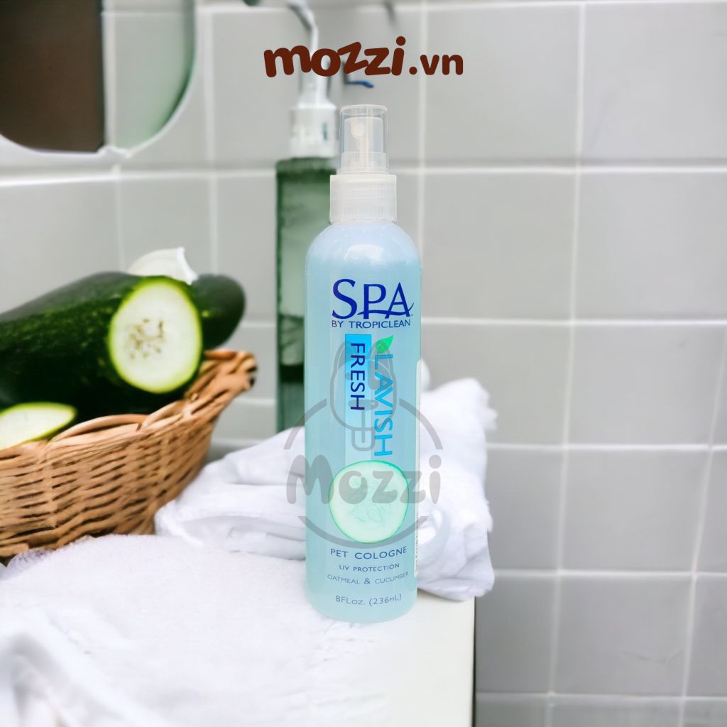 Nước hoa SPA Tropiclean dưỡng lông cho chó mèo Chai 236ml