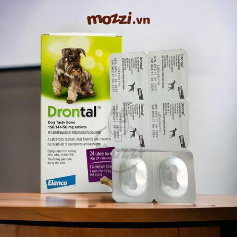  Viên nhai tẩy giun Drontal Tasty Bone Elanco cho chó 