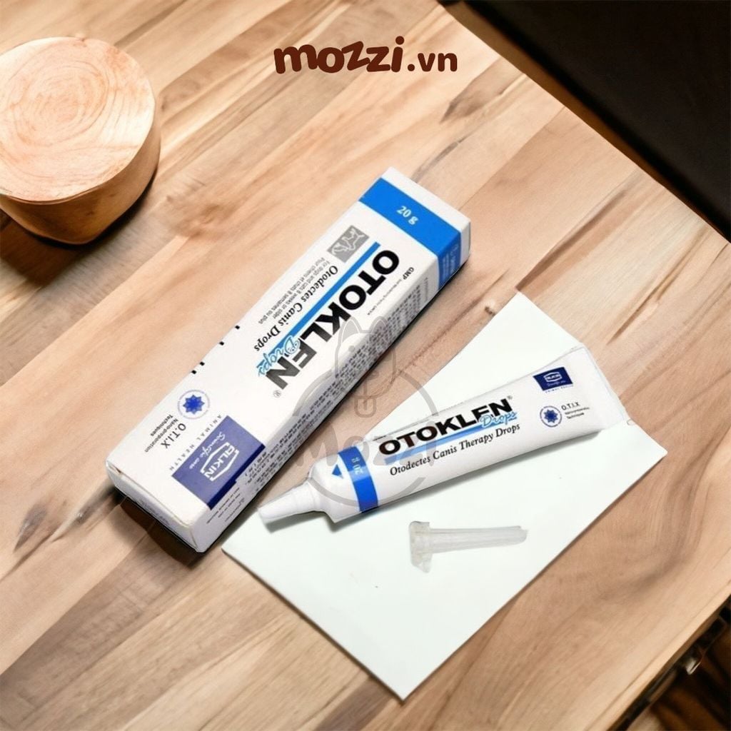 Nhỏ viêm rận tai Otoklen Alkin Tuýp 20g cho chó mèo