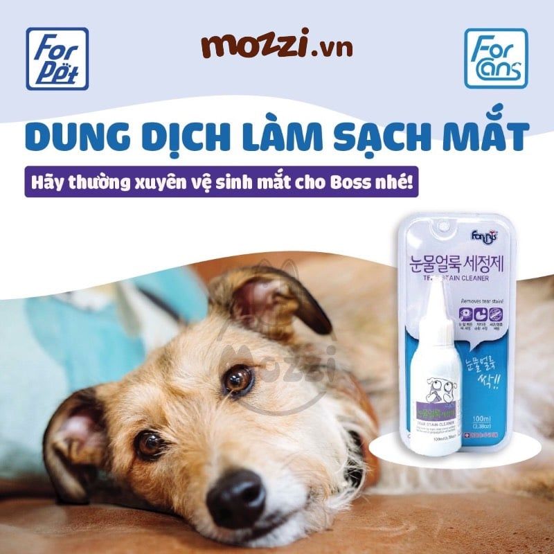 Dung dịch làm sạch mắt Forcans Hàn Quốc Chai 100ml cho chó mèo