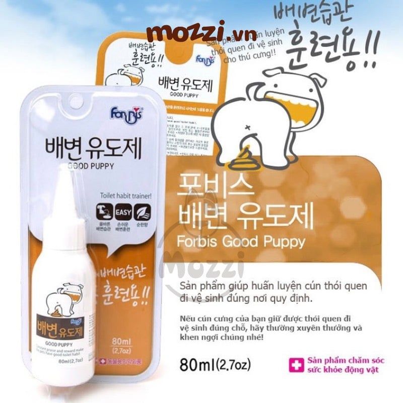 Dung dịch hướng dẫn đi vệ sinh đúng chỗ Forcans Hàn Quốc Chai 80ml cho chó