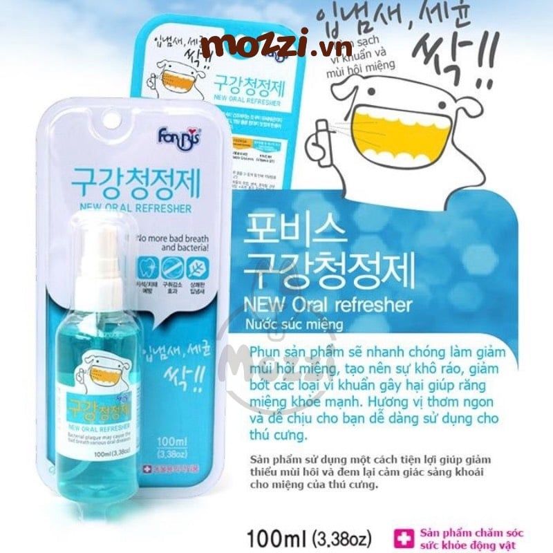 Xịt vệ sinh răng miệng Forcans Hàn Quốc Chai 100ml cho chó mèo