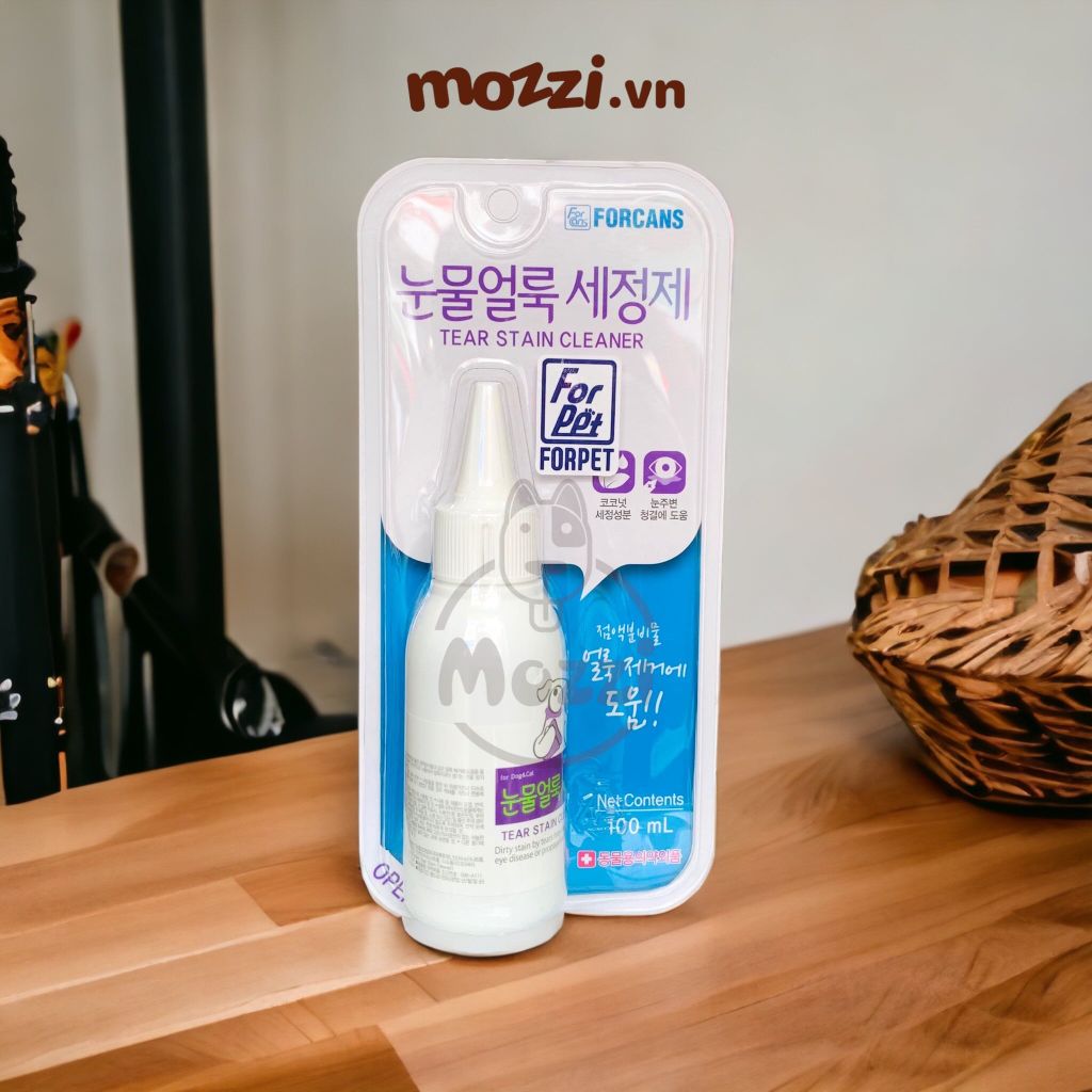 Dung dịch làm sạch mắt Forcans Hàn Quốc Chai 100ml cho chó mèo