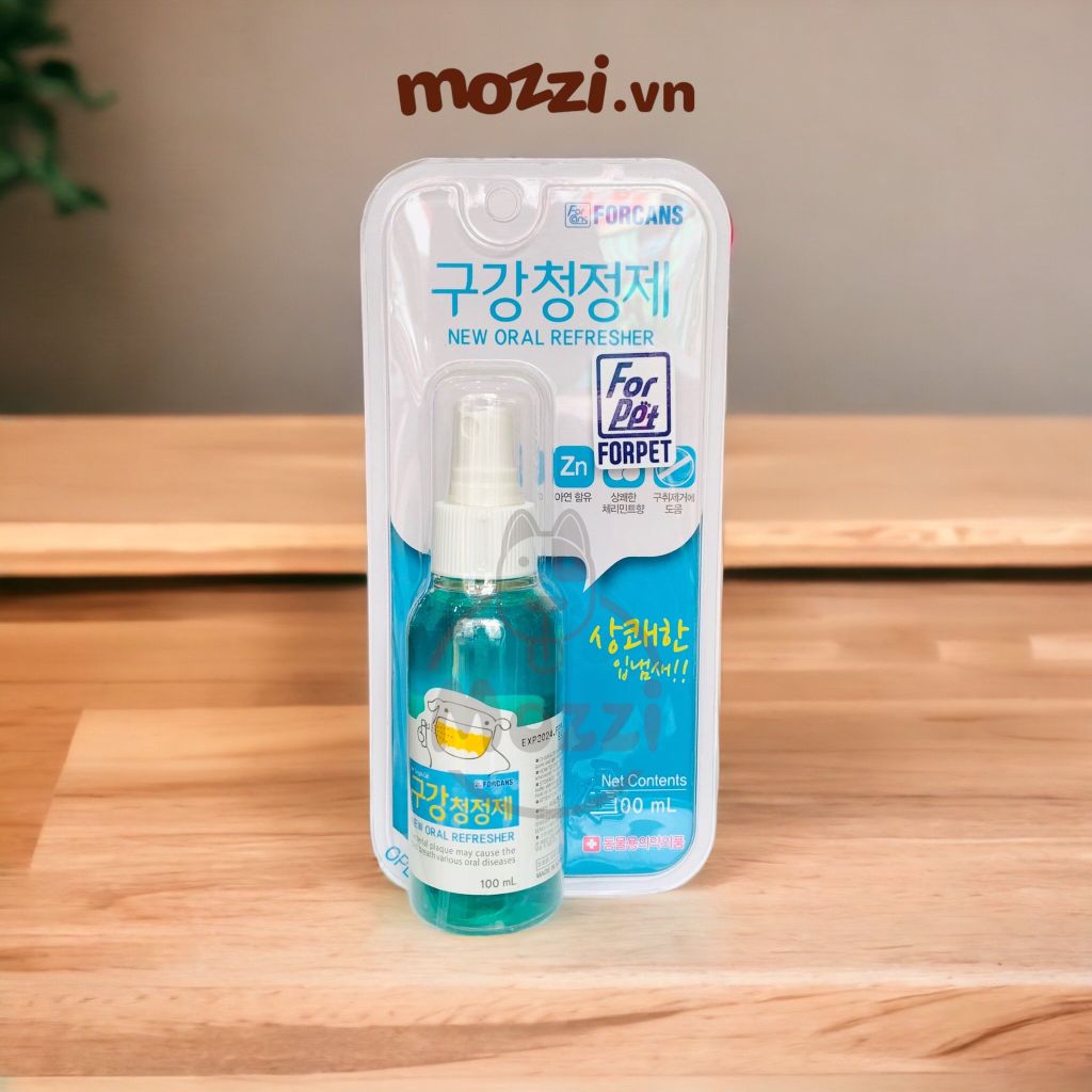 Xịt vệ sinh răng miệng Forcans Hàn Quốc Chai 100ml cho chó mèo