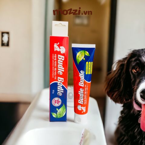  Kem đánh răng khô Budle’Budle cho chó mèo Tuýp 80g 