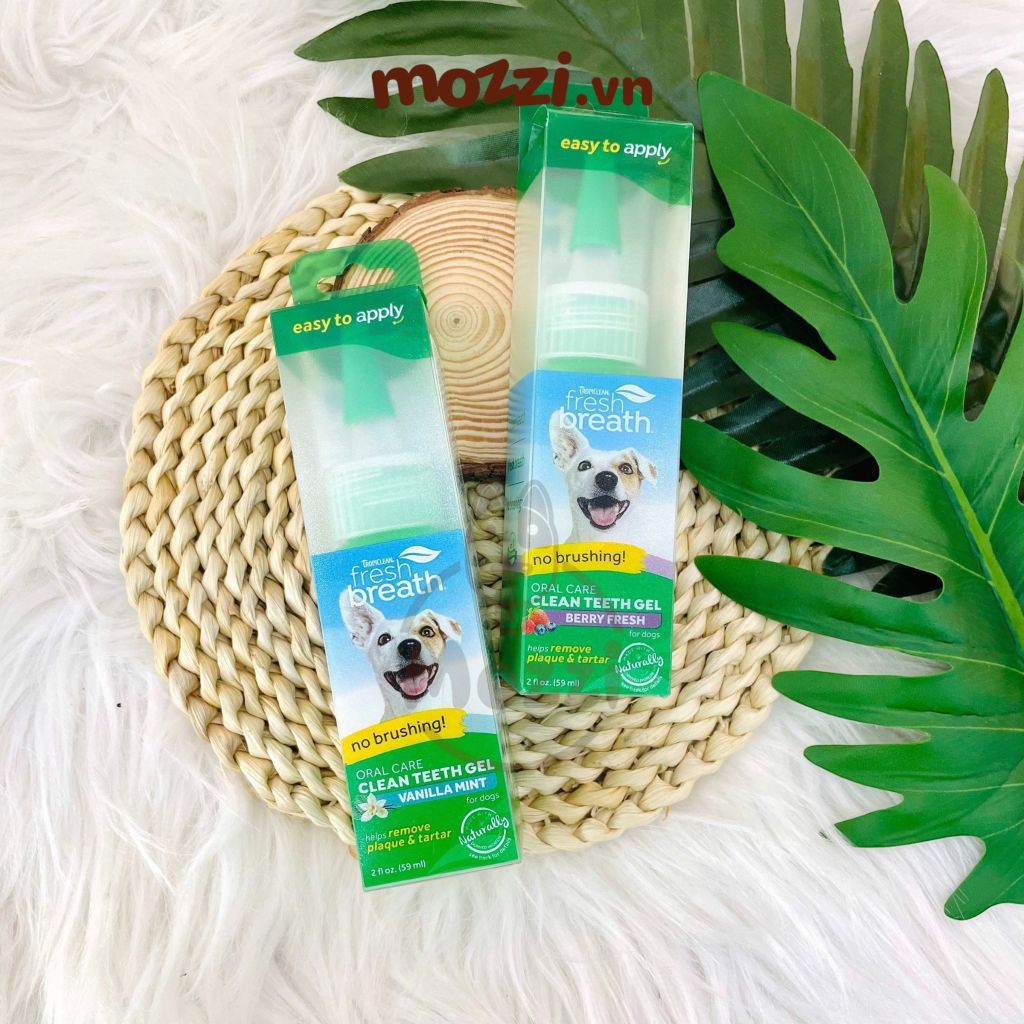 Gel nhỏ sạch răng miệng Tropiclean Fresh Breath Chai 59ml cho chó mèo