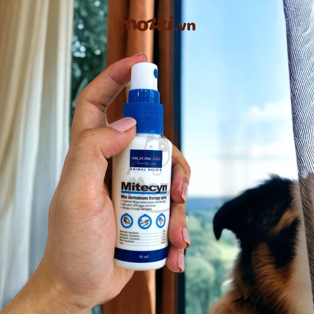 Xịt ve rận Alkin Mitecyn Chai 50ml cho chó mèo