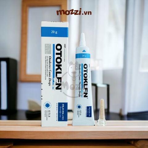  Nhỏ viêm rận tai Otoklen Alkin Tuýp 20g cho chó mèo 
