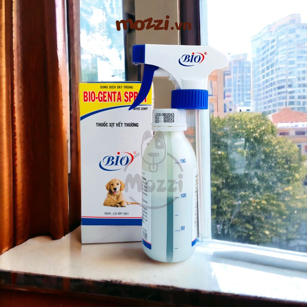 Bio Genta Spray Xịt khử trùng vết thương 100ml cho chó mèo