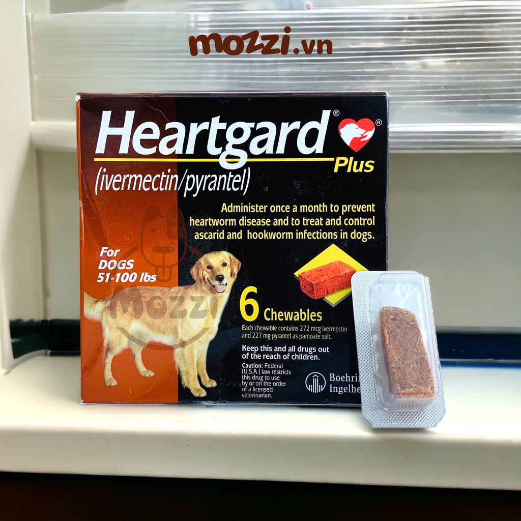 Viên nhai tẩy giun Heartgard cho chó