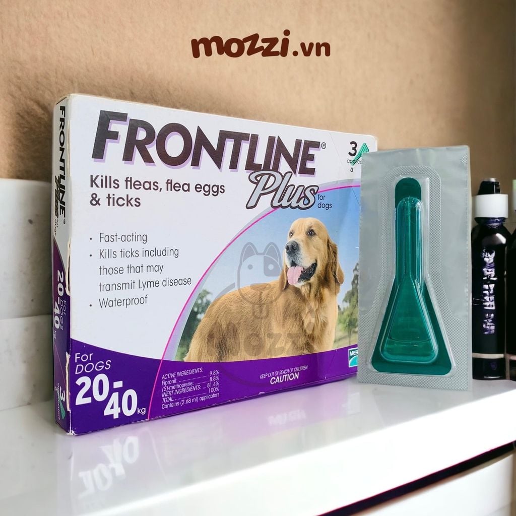 Nhỏ gáy trị ve rận bọ chét Frontline Plus cho chó