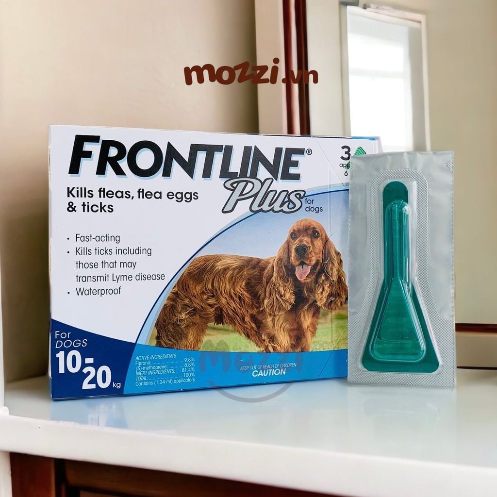 Nhỏ gáy trị ve rận bọ chét Frontline Plus cho chó