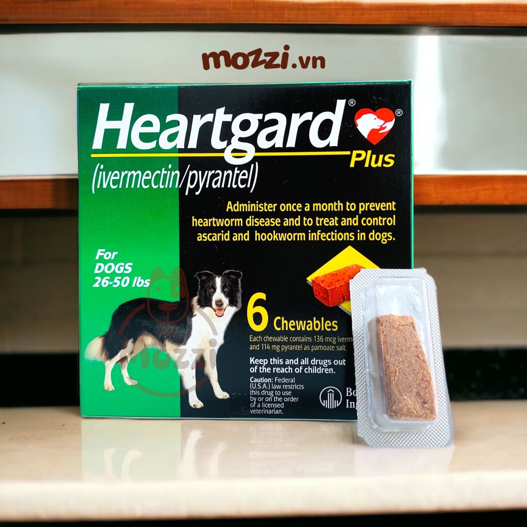 Viên nhai tẩy giun Heartgard cho chó