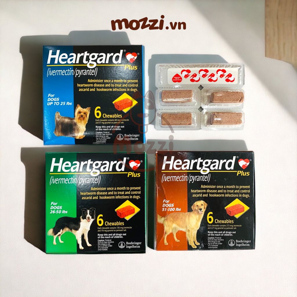 Viên nhai tẩy giun Heartgard cho chó