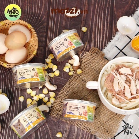 Pate cho mèo Thịt cá ngừ trắng Meowow Lon 80gr