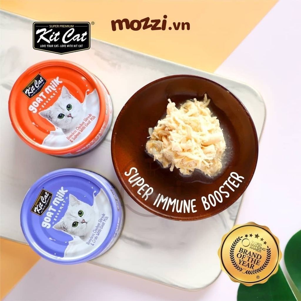 Pate cho mèo Pate sữa dê KitCat Lon 70gr