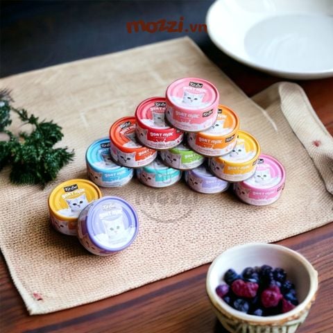  Pate cho mèo Pate sữa dê KitCat Lon 70gr 