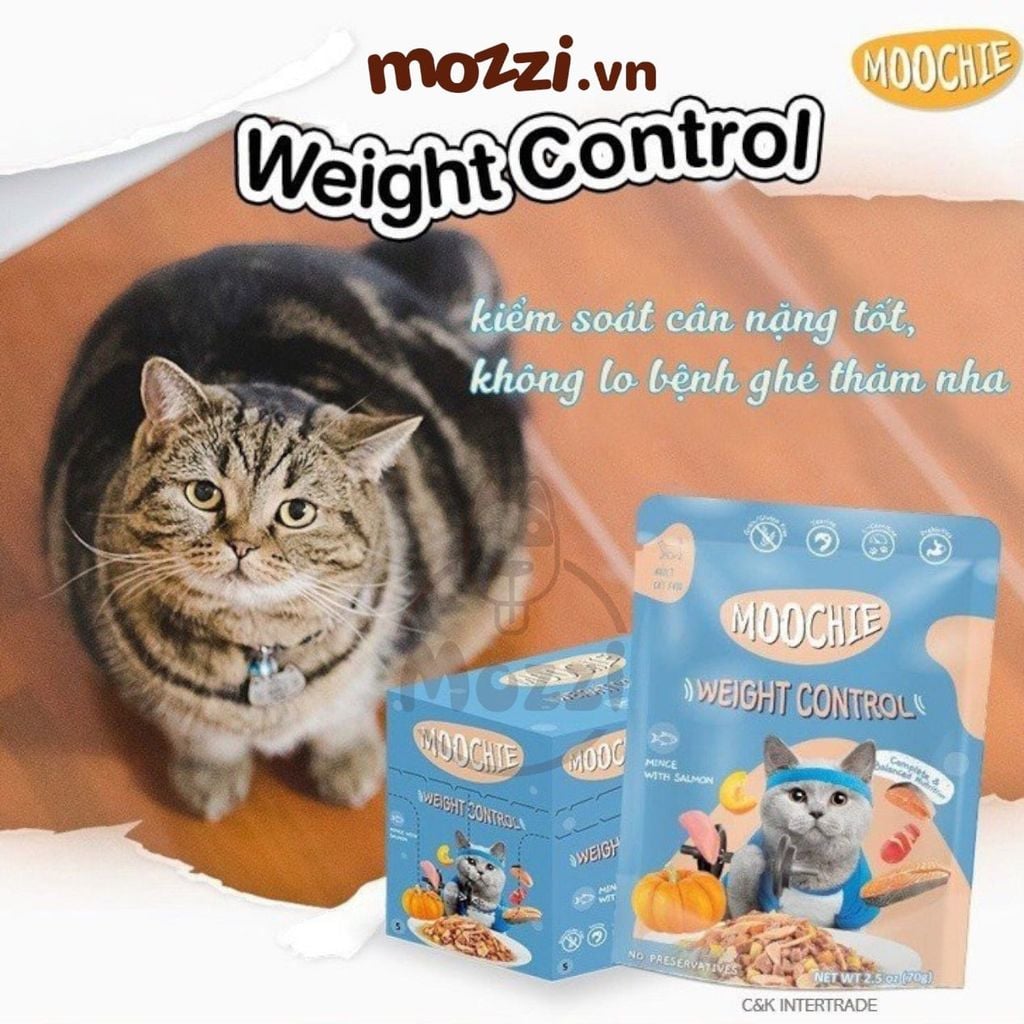 Pate cho mèo Moochie Gói 70gr
