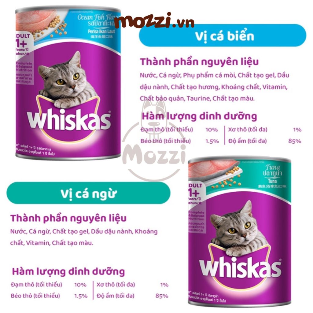 Pate cho mèo Whiskas Lon 400gr