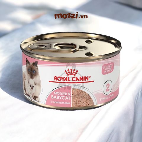  Pate cho mèo Mother & BabyCat Royal Canin Lon 195gr 