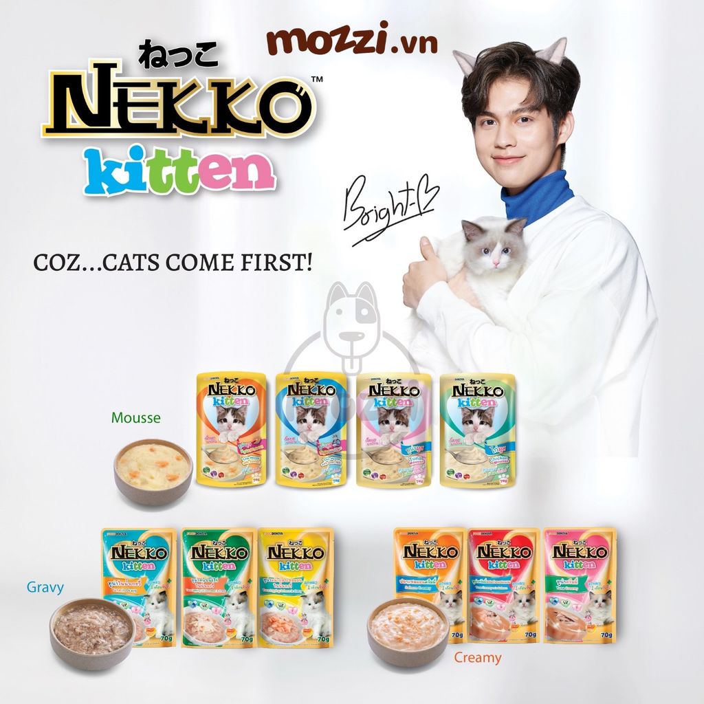 Pate cho mèo con Nekko Kitten Gói 70gr