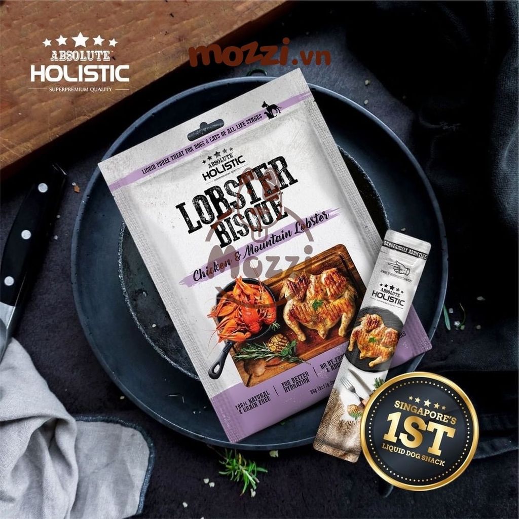 [Gói 5 Thanh] Súp thưởng Cho Chó Mèo Absolute Holistic Bisque