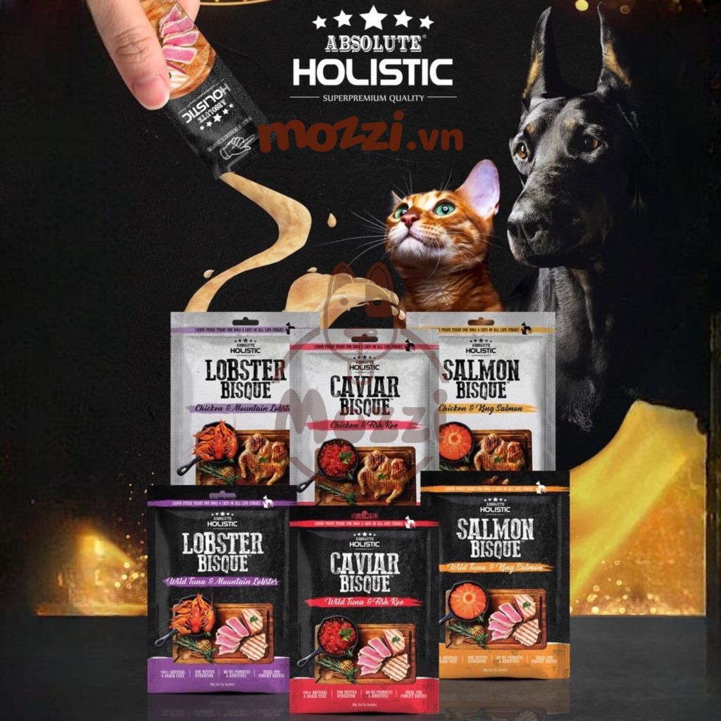 [Gói 5 Thanh] Súp thưởng Cho Chó Mèo Absolute Holistic Bisque