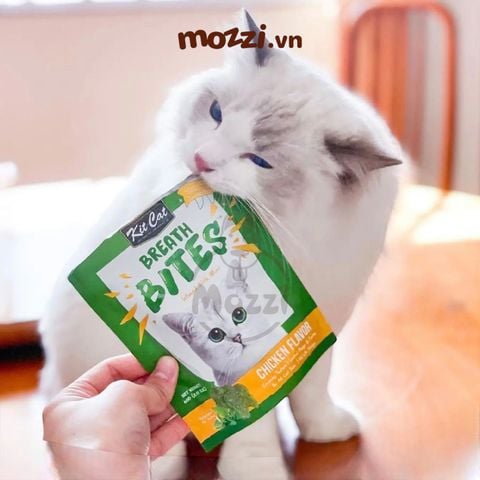  Snack cho mèo Sạch răng thơm miệng Breath Bites KitCat gói 60gr 