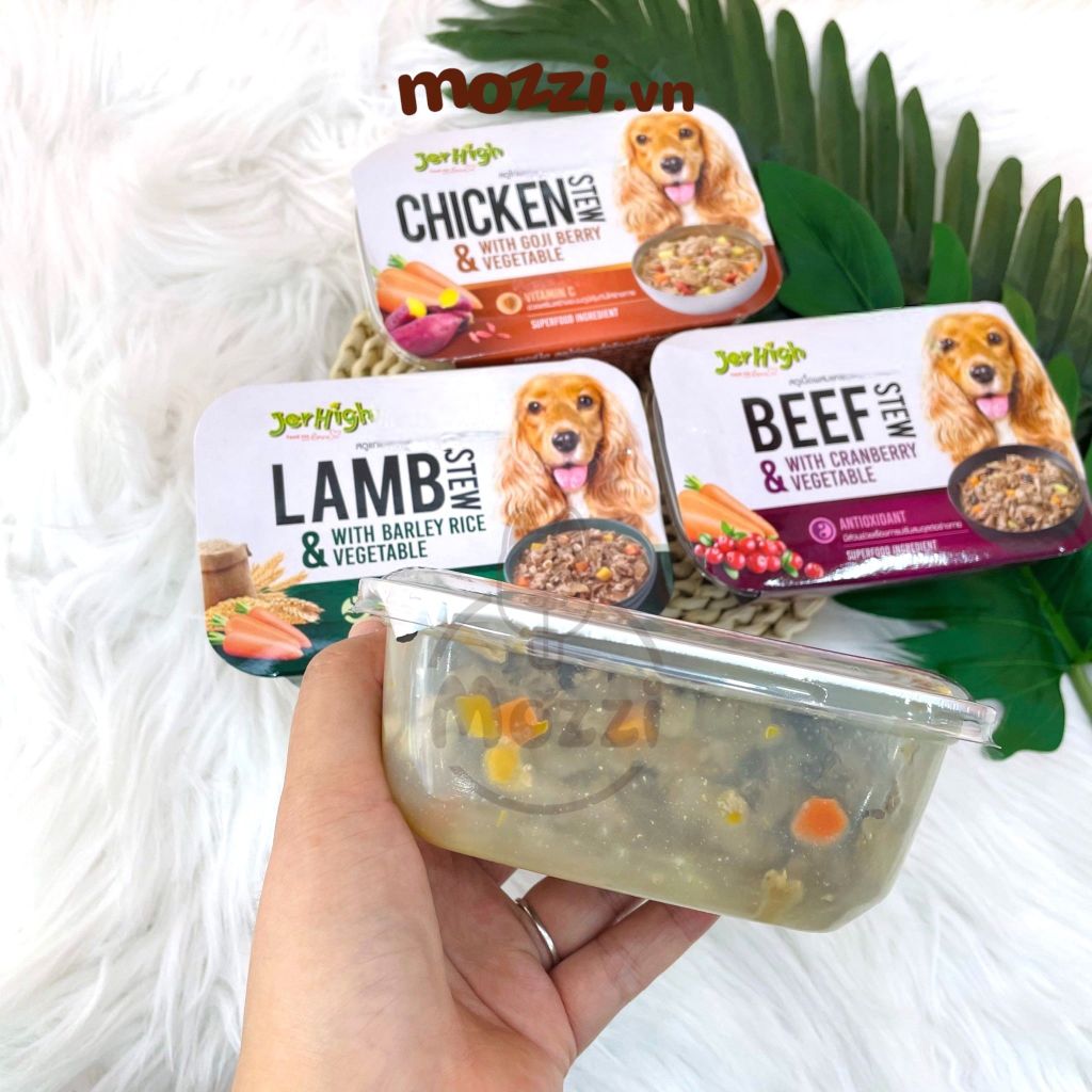 Snack cho chó Thịt hầm rau củ Super Food Stew Jerhigh hộp 200gr