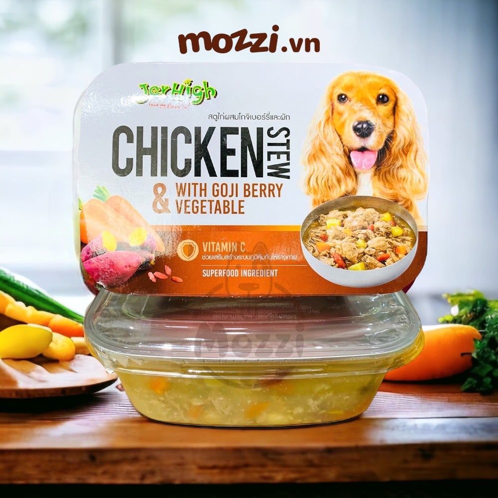 Snack cho chó Thịt hầm rau củ Super Food Stew Jerhigh hộp 200gr
