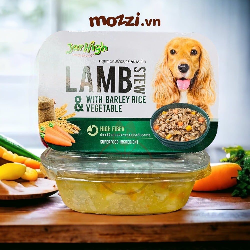 Snack cho chó Thịt hầm rau củ Super Food Stew Jerhigh hộp 200gr