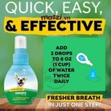  Dung dịch chăm sóc răng miệng đậm đặc Tropiclean Fresh Breaths Drops pha nước uống Chai 65ml cho chó mèo 