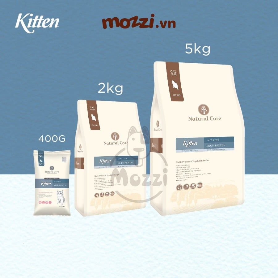 Thức ăn hạt hữu cơ Natural Core Bene C1 Cho mèo Con [400g - 500g - 2kg - 5kg]