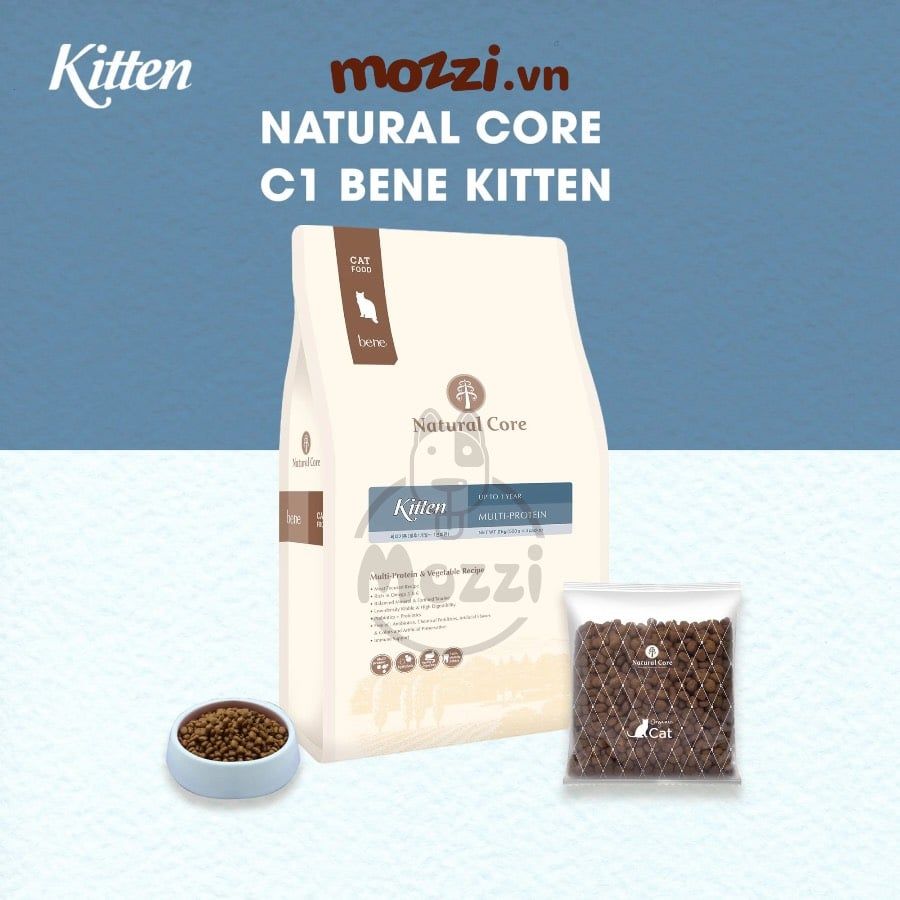 Thức ăn hạt hữu cơ Natural Core Bene C1 Cho mèo Con [400g - 500g - 2kg - 5kg]
