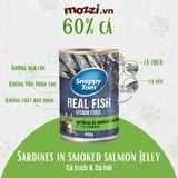 Pate cho mèo Snappy Tom lon 400gr Real Fish Real Meat 