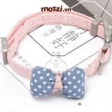  Vòng cổ cho chó mèo Nơ cotton denim dễ thương 