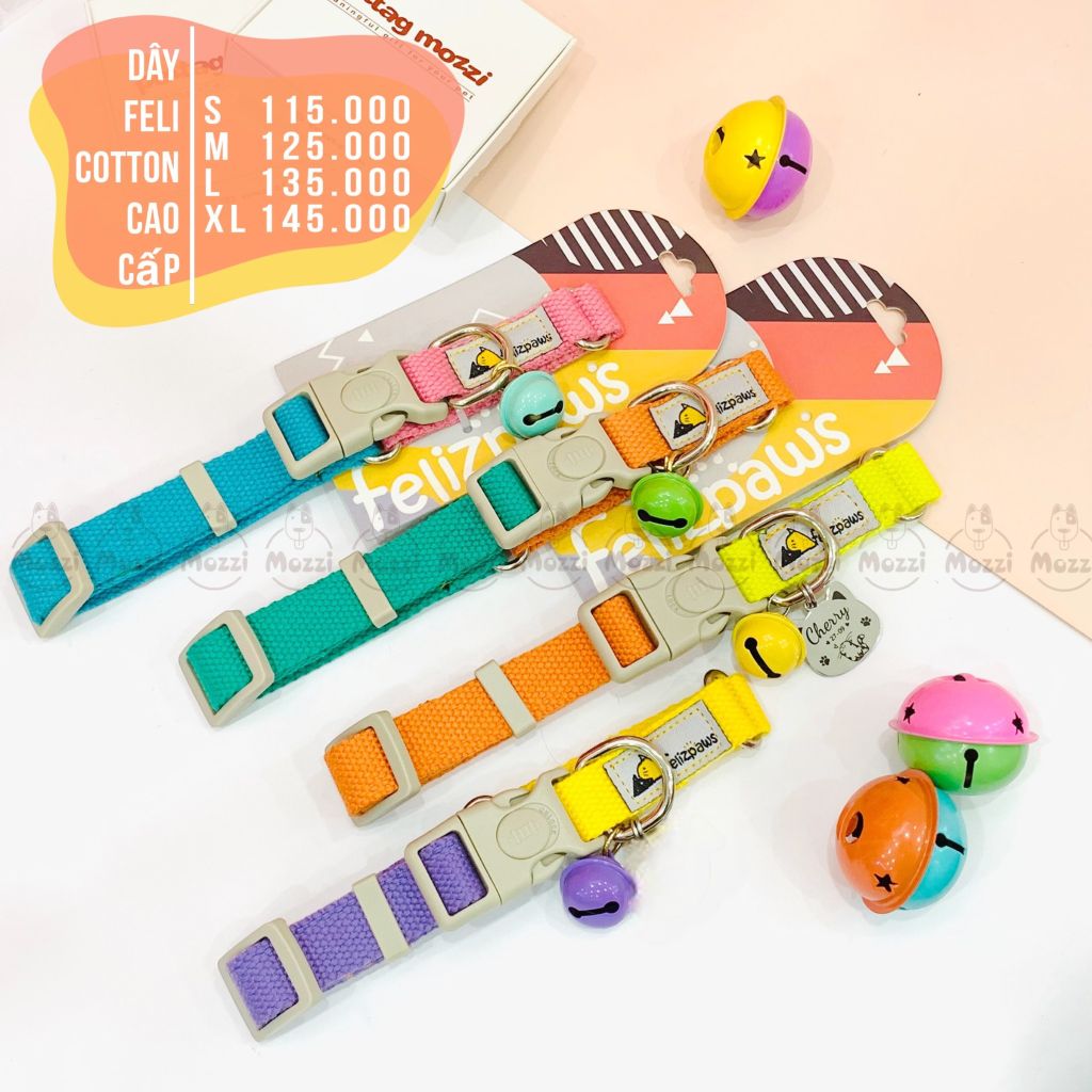 Feli Vòng cổ cotton cao cấp cho chó